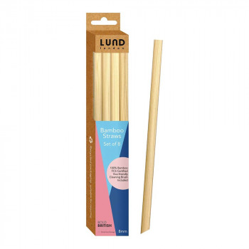 SETS OF BAMBOO STRAWS OF 8X8MM