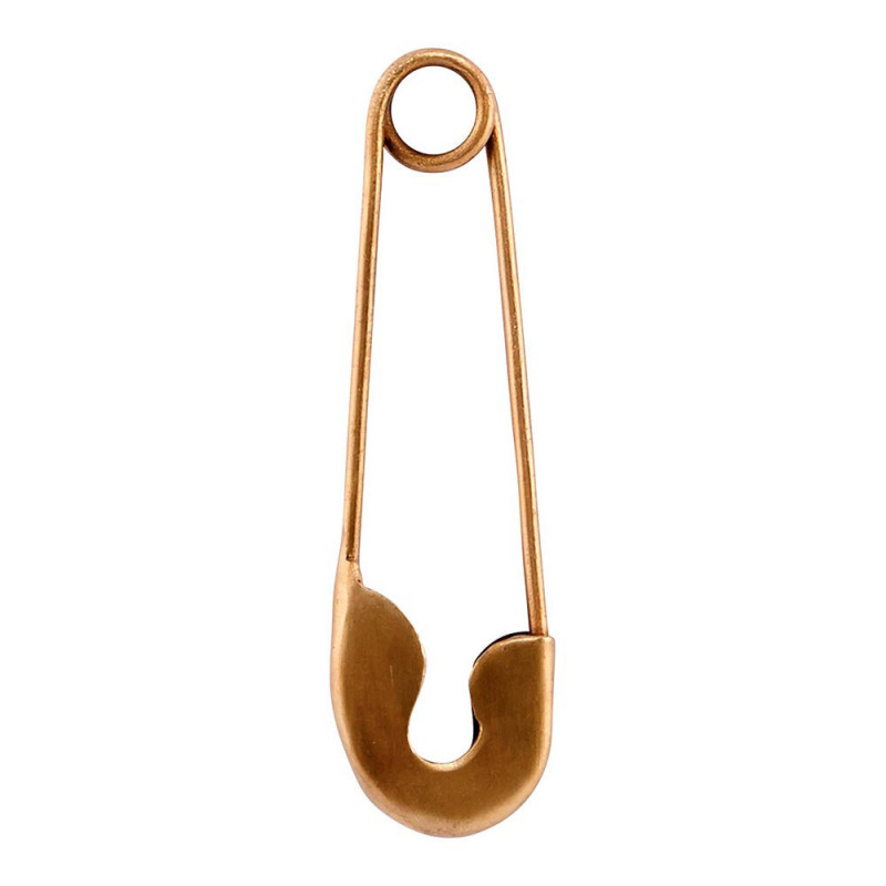SAFETY PIN BRASS PLATED
