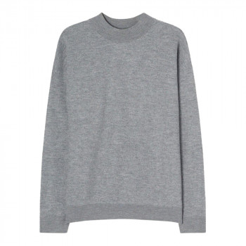 FW21 PULL ML COL MONTANT GRIS CHINE
