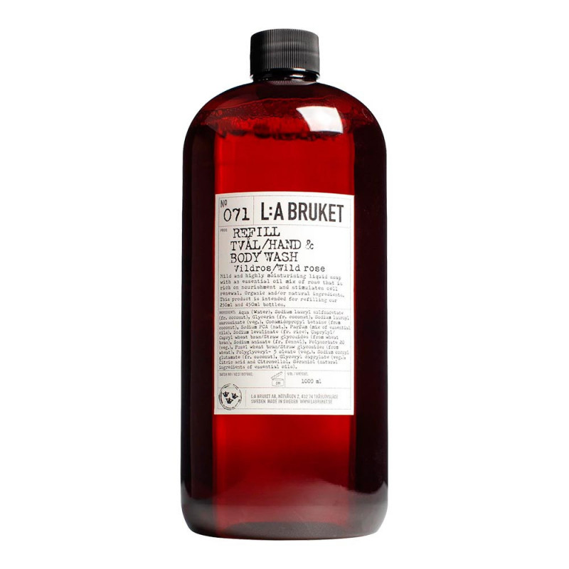 LA BRUKET 071 REFILL LIQUID SOAP WILD ROSE 1L