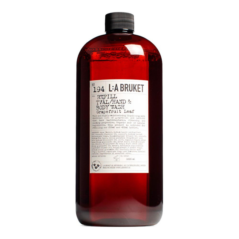 LA BRUKET 194 REFILL LIQUID SOAP GRAPEFRUIT 1L
